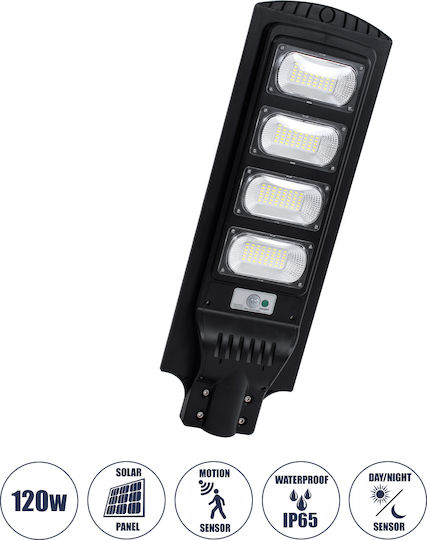 GloboStar Street Solar Light 15W 1200lm Cold White 6000K with Motion Sensor and Photocell IP65