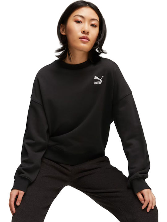 PUMA Classics Μακρύ Γυναικείο Φούτερ Μαύρο