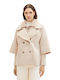 Tom Tailor Women's Midi Half Coat with Buttons Beige