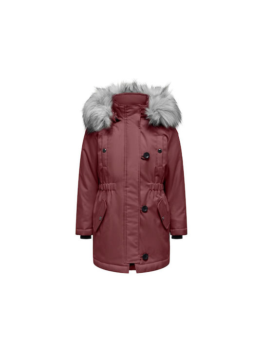 Kids Only Kids' Parka Long with Hood Red Wine