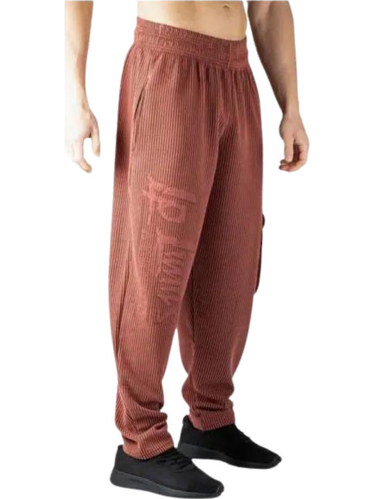 Boston Cargo Men's Sweatpants with Elastic Brown