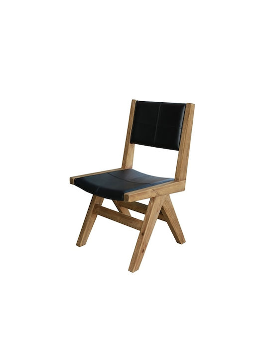 Dining Room Wooden Chair Black 50x59x89cm