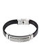 Art Men's Bracelet Id with design Meander made of Steel