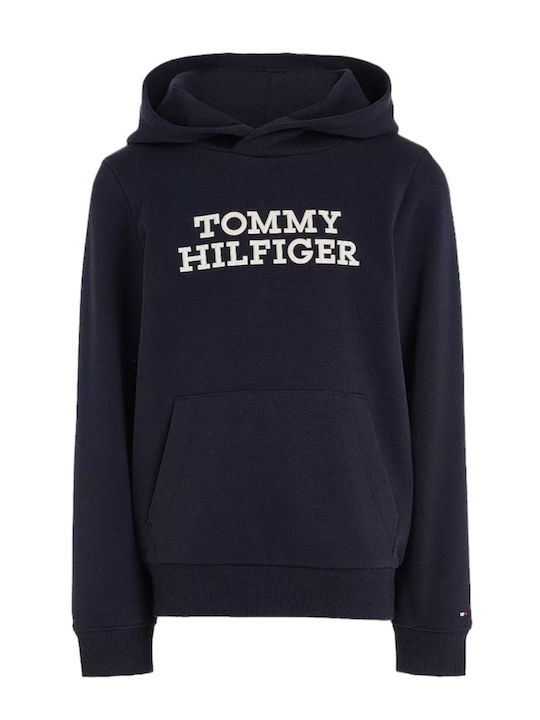 Kids Sweatshirt with Hood and Pockets Navy Blue