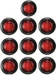 Truck Volume Lights 10pcs 12 / 24V - Red 6581