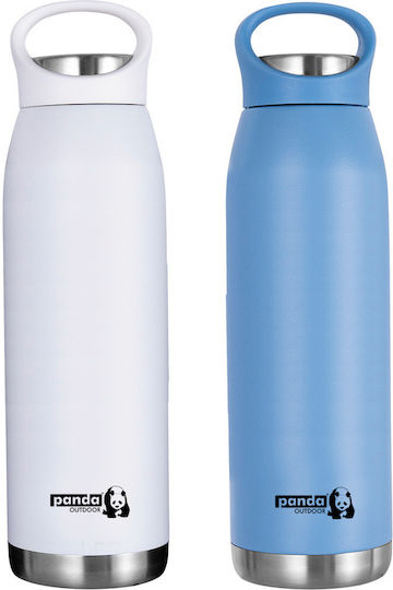 Panda Bottle Thermos Stainless Steel 650ml White