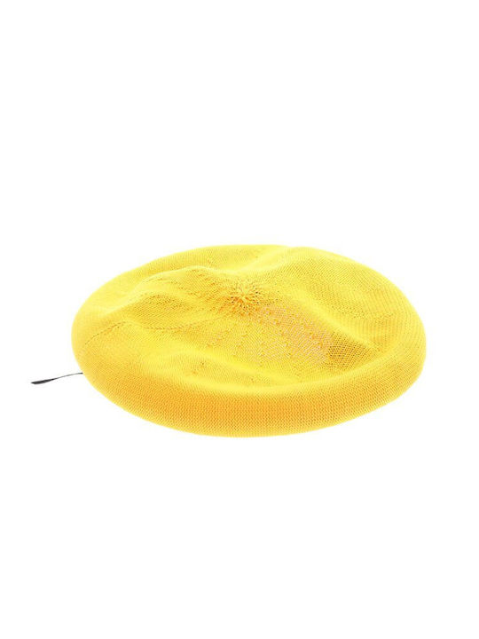 Remix Fabric Women's Beret Hat Yellow