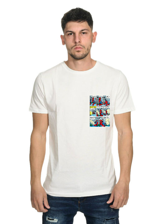 Bigbong T-shirt Bărbătesc cu Mânecă Scurtă Alb