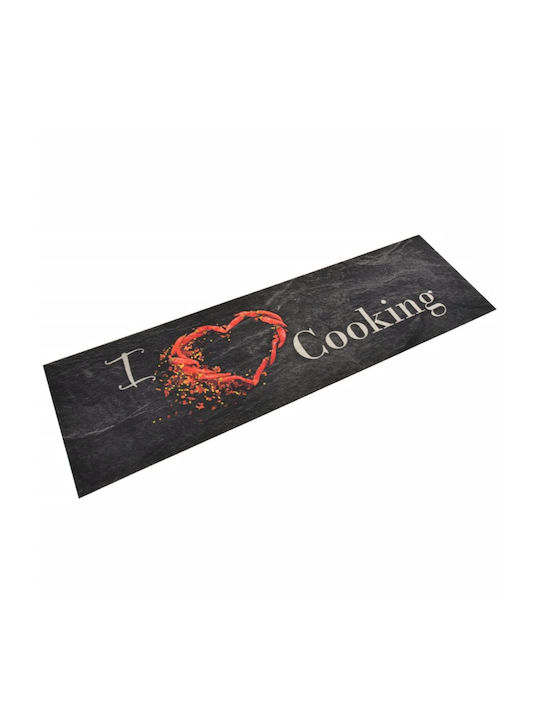 vidaXL Kitchen Mat Runner Black 45x150cm