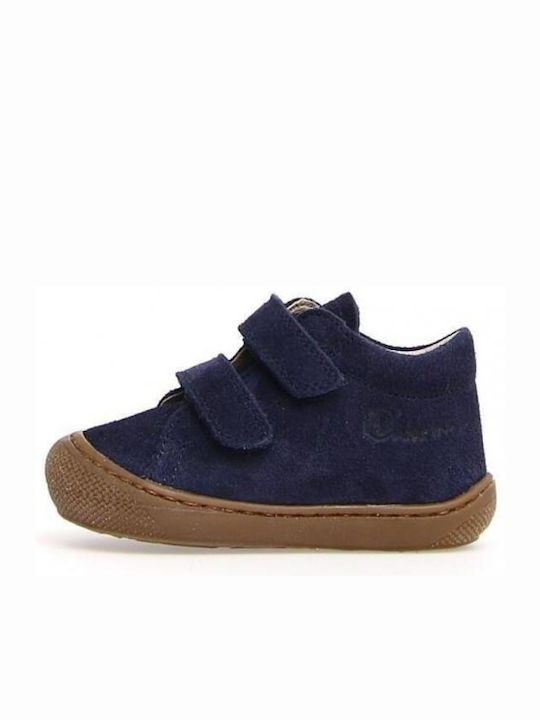 Naturino Suede Παιδικά Μποτάκια με Σκρατς Navy Μπλε