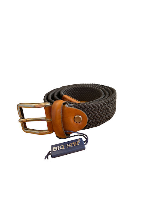 Big ship 928 Men's elasticated belt strap black color