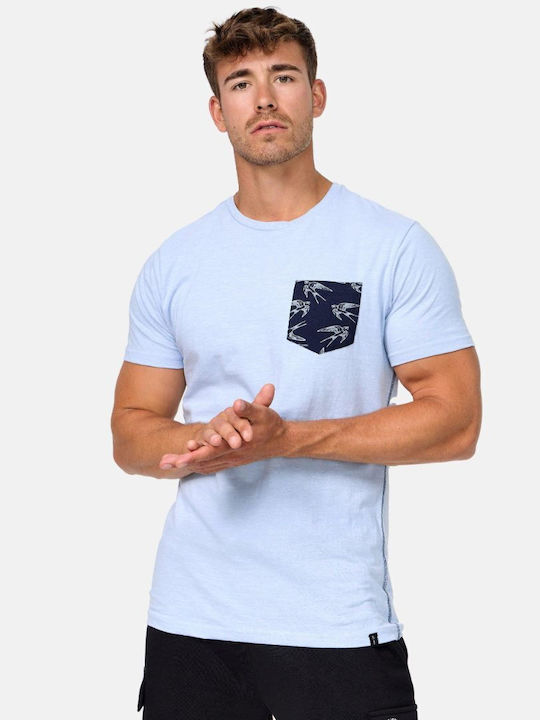 Indicode Men's Short Sleeve T-shirt Light Blue