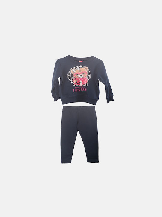 Joyce Kids Sweatpants Set Navy Blue 2pcs