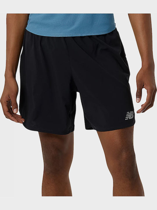New Balance Αθλητική Ανδρική Βερμούδα Μαύρη