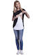 Queen Mother Maternity Top Black