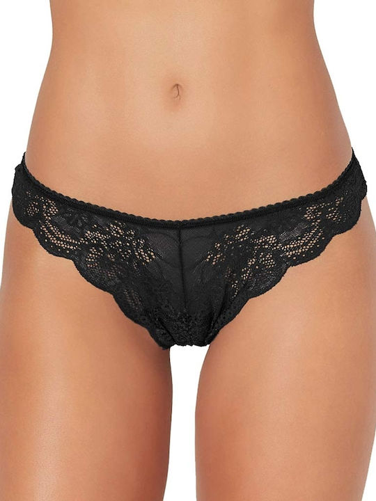 Jadea Women's String with Lace Black