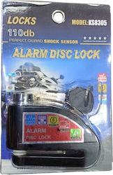 Rolinger Motorcycle Disc Brake Lock with Alarm & 6mm Pin