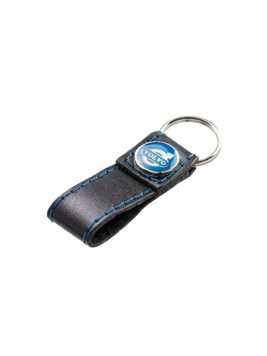 Keychain Leather Blue