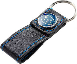 Subaru Leather Blue Keychain