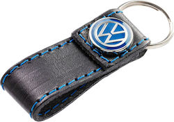 Volkswagen Leather Blue Keychain