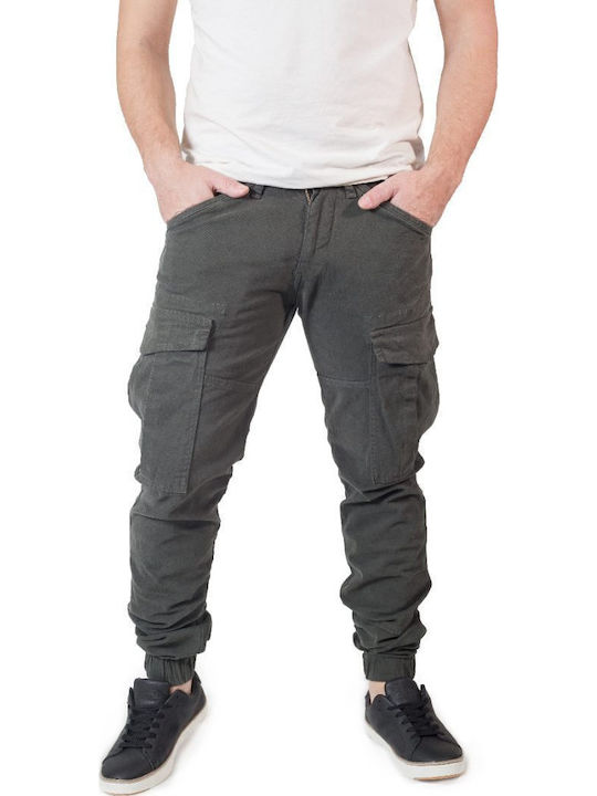 New Denim Παντελόνι Cargo Ελαστικό Χακί