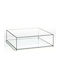 Quadratisches Zentral Kaffeetisch Glas Transparent M100xL100xH33cm