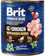 Brit Premium by Nature Υγρή Τροφή Σκύλων σε Κονσέρβα με Κοτόπουλο χωρίς Σιτηρά & Γλουτένη 400gr