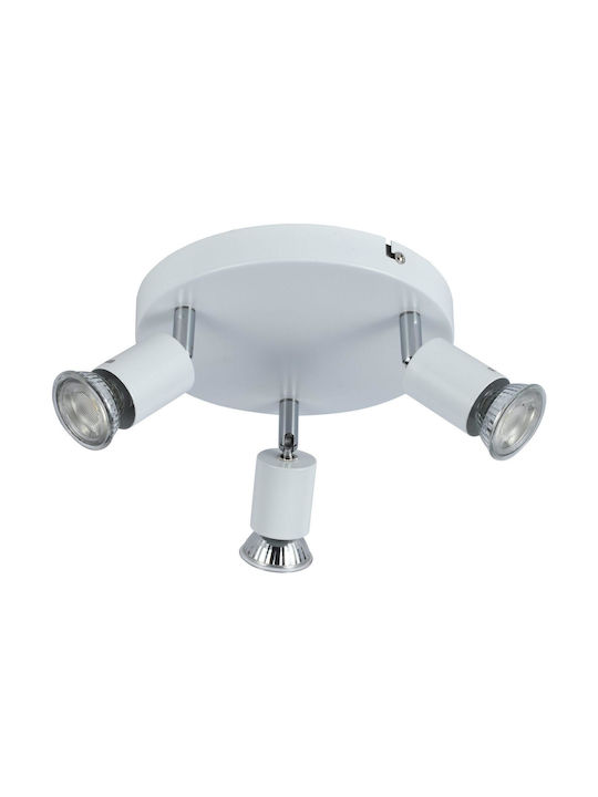 ARlight CCC 5215-3 WH Triple Spot with Socket GU10 in White Color