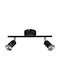 ARlight WLC 5215-2 ΒΚ Διπλό Σποτ με Ντουί GU10 σε Μαύρο Χρώμα