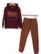 Kinder Sweatpants Set - Jogginganzug Burgundisch 2Stück
