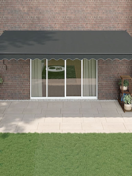 vidaXL Terrace Wall Tent Gray 5x3cm