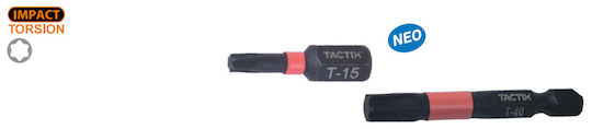 Tactix Сет 2 Битове за Винтоверт Торкс