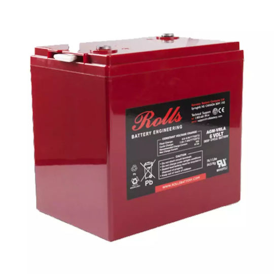 Rolls Baterie Fotovoltaică AGA Tip închis Ciclu adânc 6V 220Ah (S6-245AGM-RE)