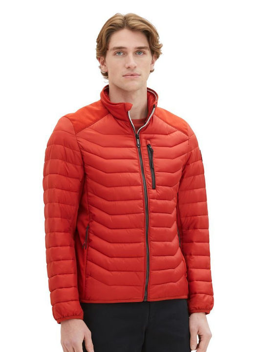 Hybrid Χειμωνιάτικο Μπουφάν Puffer Αδιάβροχο Κόκκινο