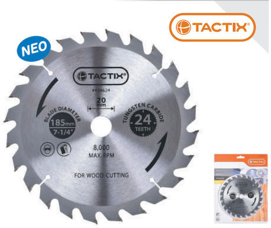 Tactix Cutting Disc Construction Materials Hole Diameter 185mm with 40 Teeth 1pcs