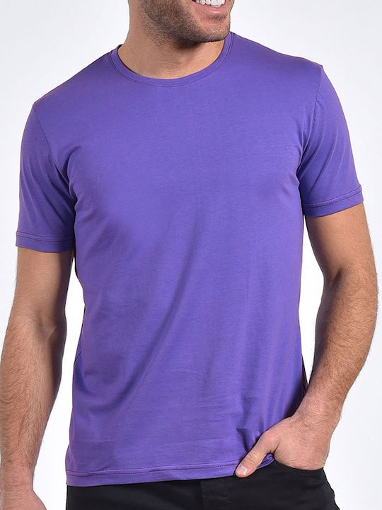 Clever Men's Short Sleeve T-shirt Purple