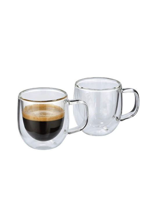 Cilio Set Tassen Espresso Glas Transparent 80ml 2Stück