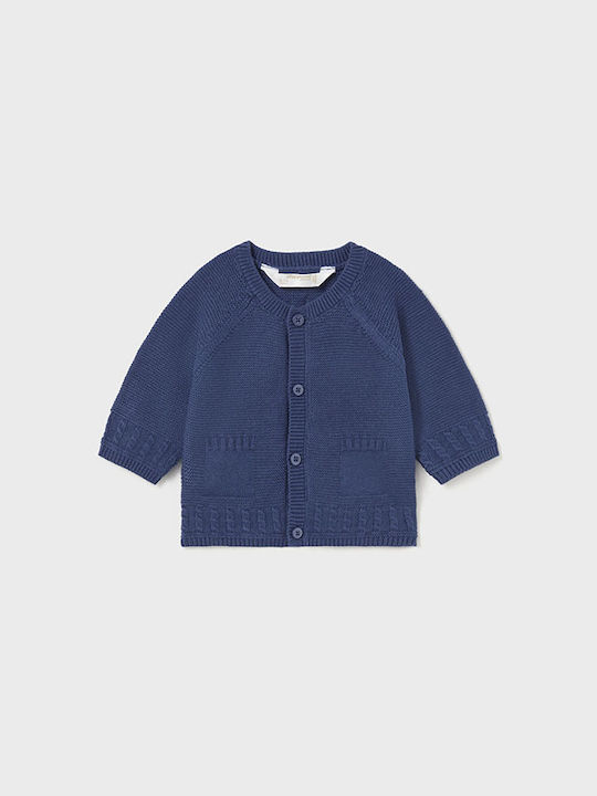 Mayoral Boys Knitted Cardigan with Zipper Navy Blue