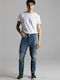Herren Jeanshose Elastisch Blau