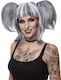 Carnival Wig with Braids Gray for Halloween