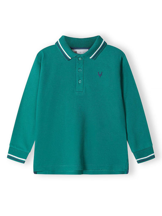 Minoti Kids Blouse Long Sleeve Green