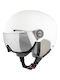 Alpina Arber Visor Q-lite Κράνος για Σκι & Snowboard σε Λευκό Χρώμα