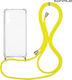 Sonique Back Cover Silicone with Strap Transpar...