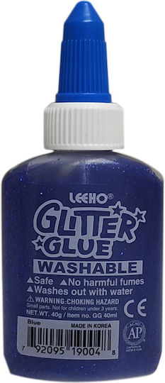 Leeho Κόλλα Glitter Μπλε 40gr