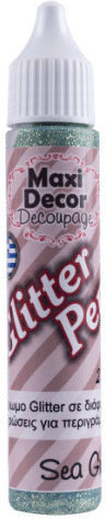 Maxi Decor Stilou Glitter Verde 28ml