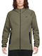 Tech Fleece Windrunner Dri-Fit Ζακέτα με Κουκούλα Χακί