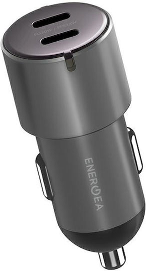 Energea Φορτιστής Αυτοκινήτου 66W με Θύρες: 2xType-C
