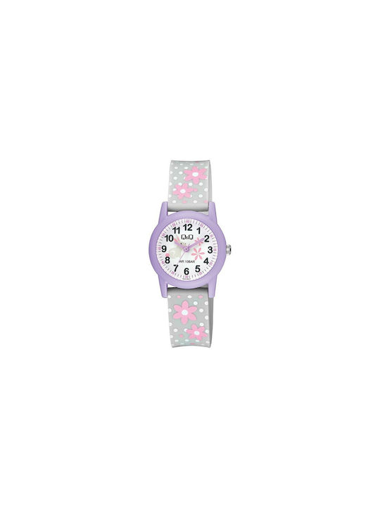 Q&Q Kids Analog Watch with Rubber/Plastic Strap Lilac