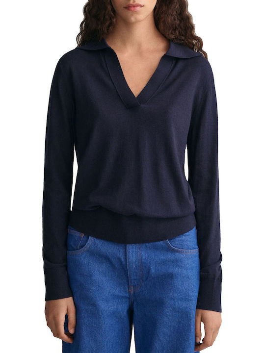 Gant Bluze Damă Tricotate Bumbac Albastru marin