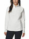 Glacial Iv Women's Fleece Blouse Long Sleeve with Zipper White